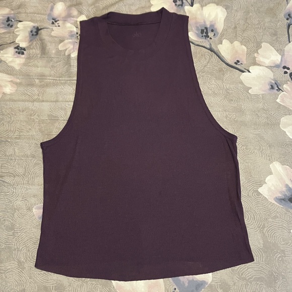 ALO Yoga Tops - ALO Yoga Dark Purple Muscle Tee